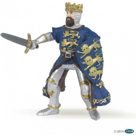 Papo - Figurine - 39329 - Médiéval fantastique - Roi Richard bleu