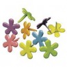 Rayher - Blister de 50 attaches parisiennes en forme de fleurs - 12 mm