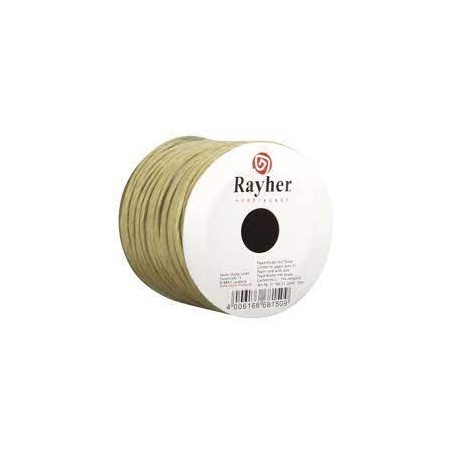 Rayher - Bobine de cordon nature en papier renforcé - 2 mm - 25 mètres