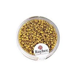 Rayher - Boîte de perles de rocaille nacrées - Doré - 2,6 mm - 17 grammes