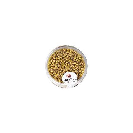 Rayher - Boîte de perles de rocaille nacrées - Doré - 2,6 mm - 17 grammes