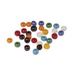 Rayher - Boîte de perles en verre opaques à grand trou - Multicolore - 6 mm - 55 grammes