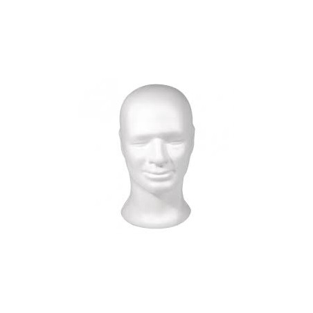 Rayher - Tête homme en polystyrène - Plein - 30,5 cm