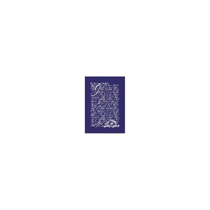 Rayher - Pochoir adhésif pour tissu - Poésie vintage - 15x21 cm