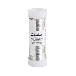 Rayher - Bobine de fil bijoux à crocheter - Argenté - 0,3 mm - 50 mètres