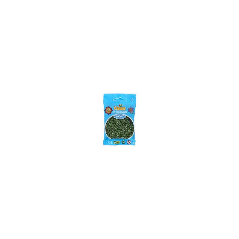 Hama - 501-102 - Loisirs créatifs - Sachet de 2000 perles mini vert foncé