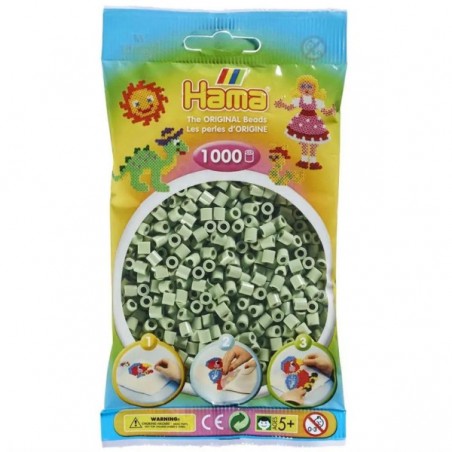 Hama - 207-101 - Loisirs créatifs - Sachet de 1000 perles midi vert eucalyptus