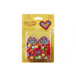 Hama - 8982 - Loisirs créatifs - Blister de perles maxi avec plaque coeur