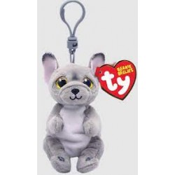 Peluche TY - Porte clé - Wilfred le chien gris