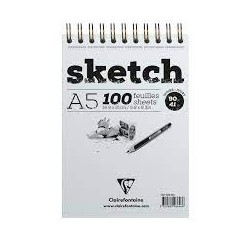 Clairefontaine - Beaux arts - Sketch Book - 100 feuilles - A5 - 180g/m2