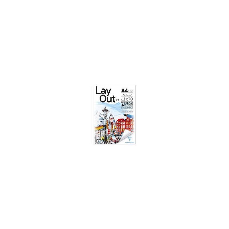Clairefontaine - Beaux arts - Bloc de papier Layout 70F - A3 - 75g/m2