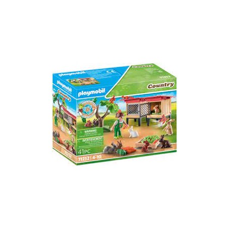 Playmobil - 71252 - Country - Enfant avec enclos et lapins