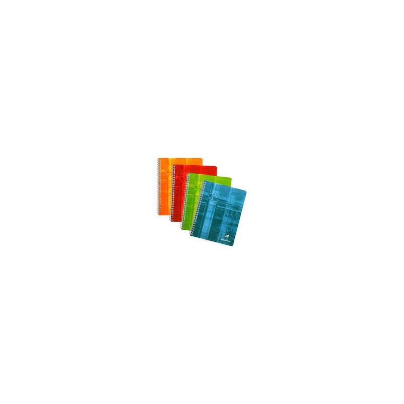Clairefontaine - Papeterie - Cahier à spirale 180 pages - 17 x 22 cm - Coloris aléatoire