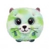 Peluche TY - Puffies 10 cm - Evie le chat vert