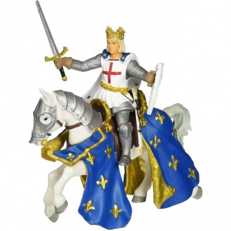 Papo - Figurine - 39841 - Les historiques - Saint Louis et son cheval