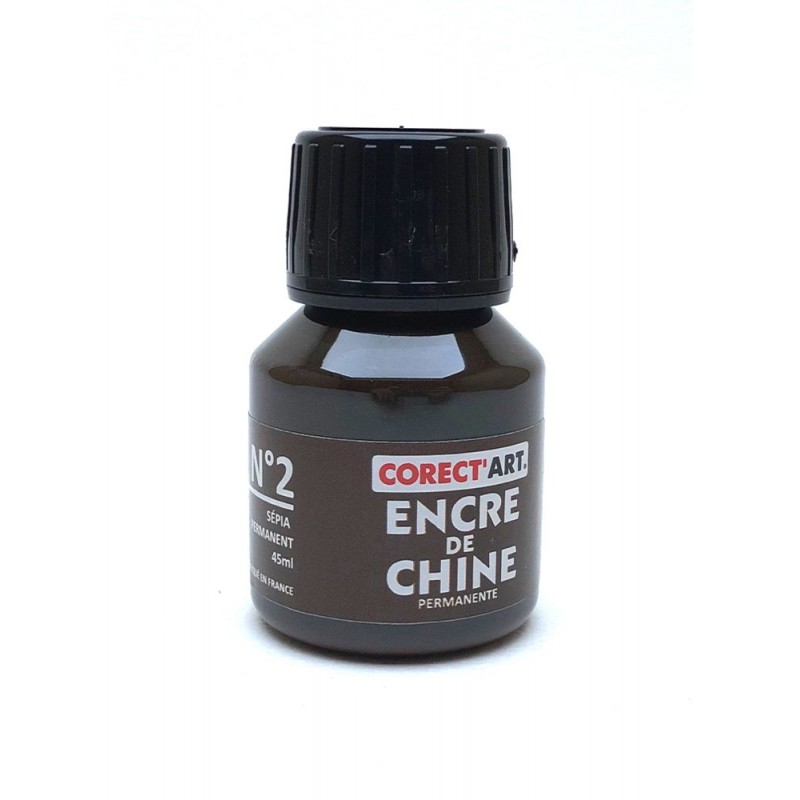 Corector - Beaux arts - Encre de chine - Flacon de 45 ml - Sépia