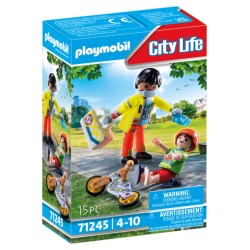 Playmobil - 71245 - City Life - Secouriste avec blessé