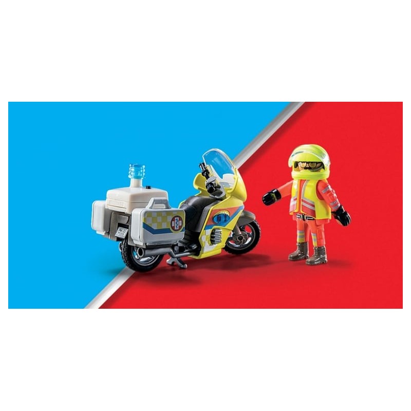 Playmobil - 71205 - City Life - Urgentiste avec moto et effet lumineux