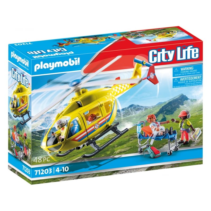 Playmobil - 71203 - City Life - Hélicoptère de secours