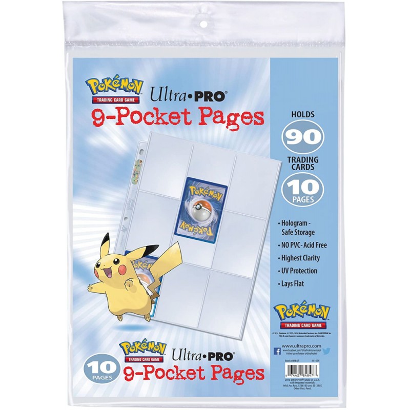 Asmodee - Cartes à collectionner - Accessoire - 10 feuilles Ultra Pro pour classeur pokemon