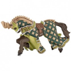 Papo - Figurine - 39923 - Médiéval fantastique - Cheval du Maître des armes cimier dragon