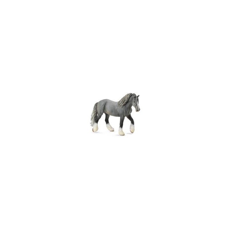 DAM - Figurine de collection - Collecta - Chevaux - Jument Shire horse grise