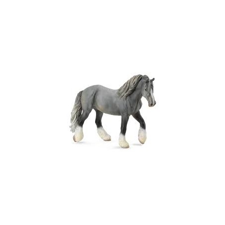 DAM - Figurine de collection - Collecta - Chevaux - Jument Shire horse grise