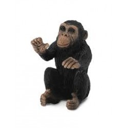 DAM - Figurine de collection - Collecta - Animaux sauvages - Bébé chimpanzé câlinant