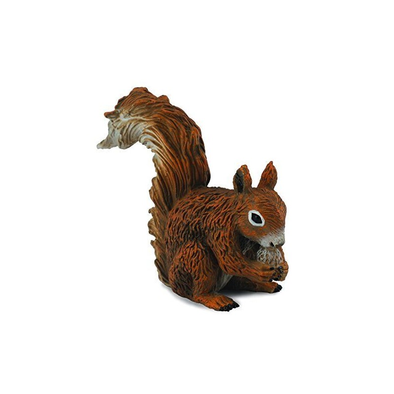 DAM - Figurine de collection - Collecta - Animaux de la forêt - Ecureuil roux mangeant