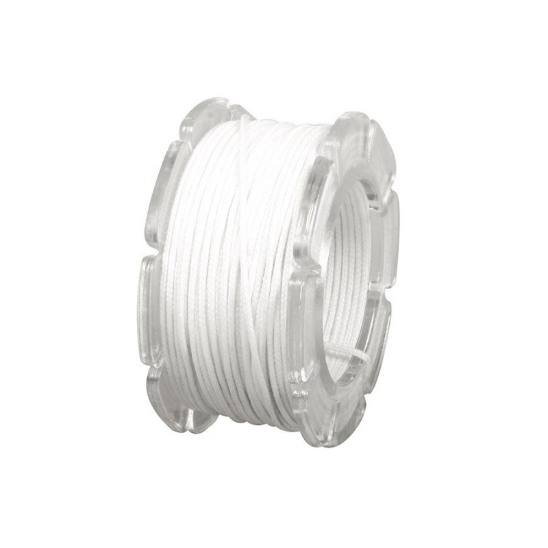 Rayher - Loisirs créatifs - Bobine de cordon à bijoux ciré armé nylon - Blanc - 0,6mm x 10 mètres