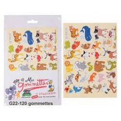 Cléopâtre - Loisirs créatifs - Blister de 120 gommettes animaux