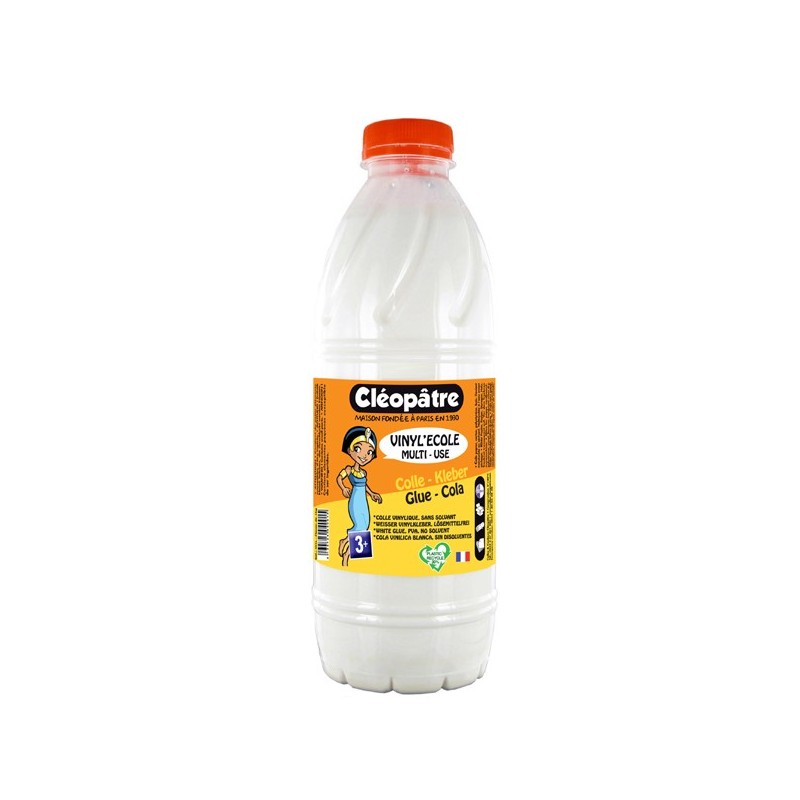 Cléopâtre - Loisirs créatifs - Flacon de colle vinylique spéciale slime - 1  Litre