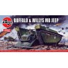 Airfix - Maquette militaire - Véhicule amphibie Buffalo et Jeep