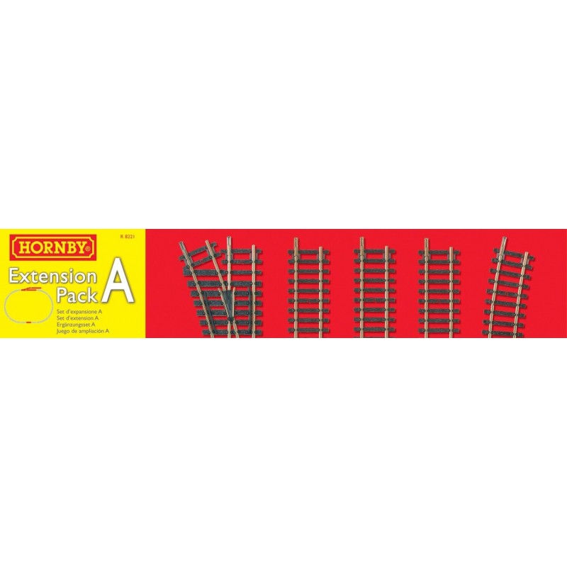 Hornby - Modélisme - Circuit de train - Pack de rails - Set d'extension A