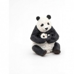 Papo - Figurine - 50196 - La vie sauvage - Panda assis et son bébé