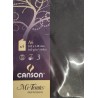 Canson - Blister de 5 cartes pliées mi teintes - Noir - 105x148 mm - 160g/m2