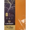 Canson - Blister de 5 cartes pliées mi teintes - Jaune soleil - 105x148 mm - 160g/m2