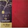 Canson - Blister de 5 cartes pliées mi teintes - Rouge vif - 135x135 mm - 160g/m2