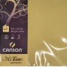 Canson - Blister de 5 cartes pliées mi teintes - Anis - 135x135 mm - 160g/m2