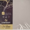 Canson - Blister de 5 cartes pliées mi teintes - Blanc - 135x135 mm - 160g/m2