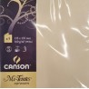 Canson - Blister de 5 cartes pliées mi teintes - Citronnelle - 135x135 mm - 160g/m2