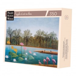 Michèle Wilson - Puzzle d'art en bois - 350 pièces - Les flamants roses - Rousseau