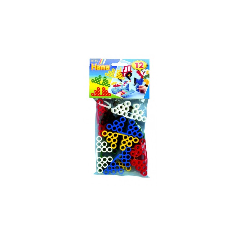 Hama - 8150 - Loisirs créatifs - Blister de 12 supports Maxi colorés