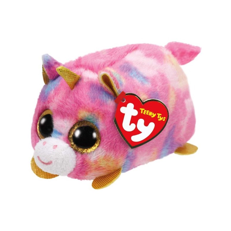 Peluche TY - Peluche 7 cm - Star la licorne rose