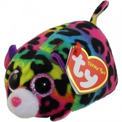 Peluche TY - Peluche 7 cm - Jelly le léopard multicolore