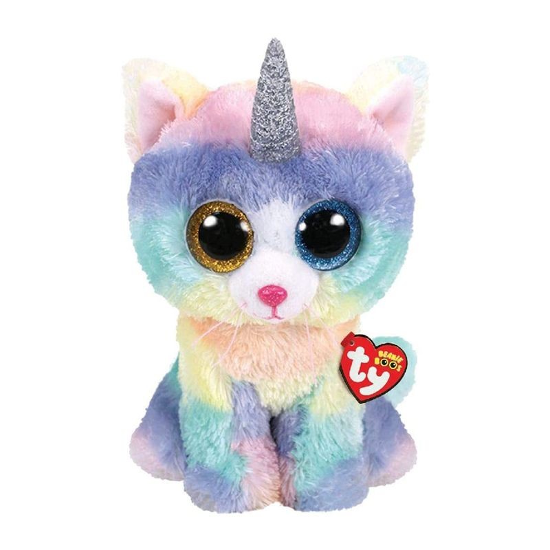 Peluche TY - Peluche 42 cm - Heather le chat licorne