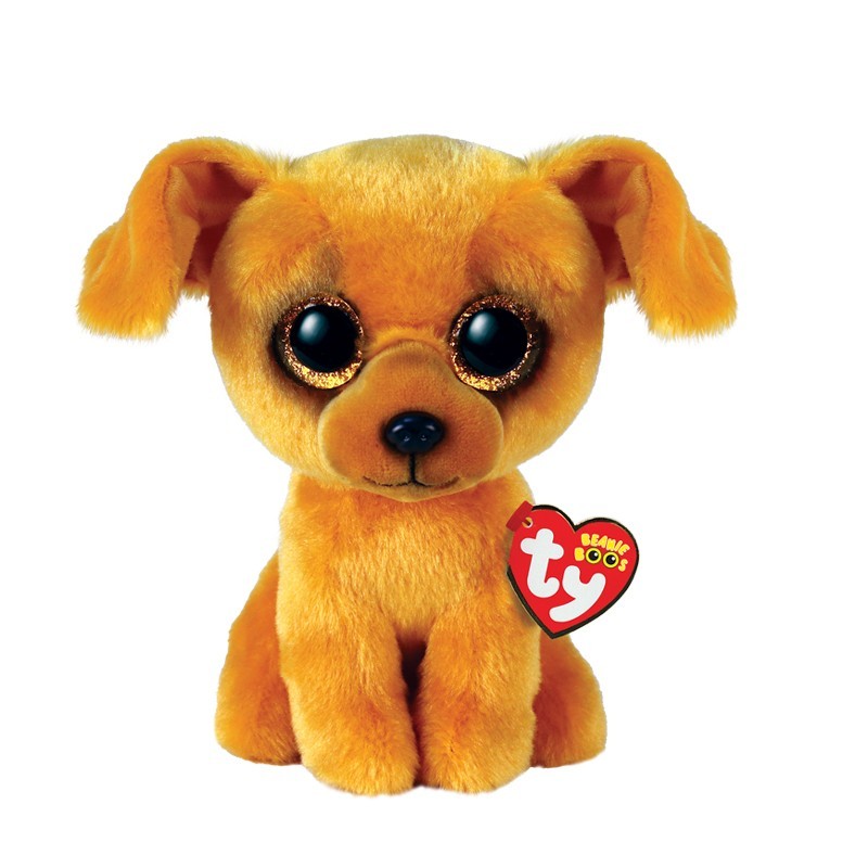 Peluche TY - Peluche 15 cm - Zuzu le chien marron