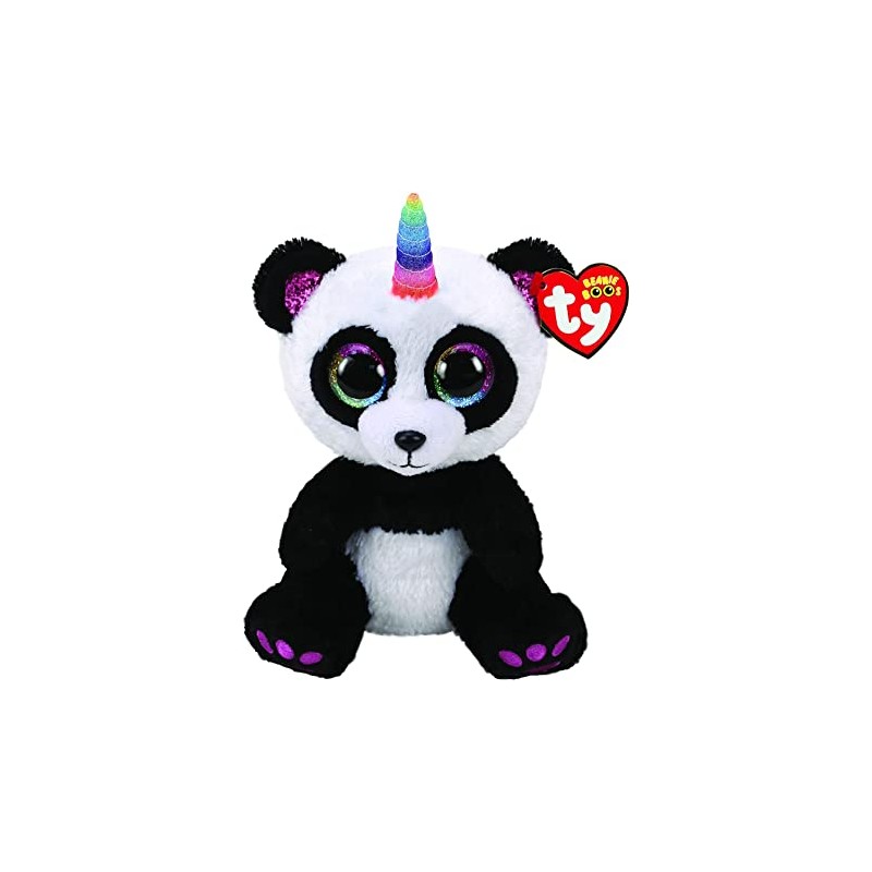 Peluche TY - Peluche 15 cm - Bamboo le panda licorne