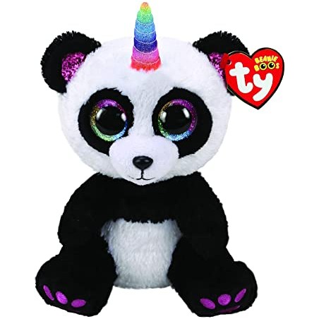 Peluche TY - Peluche 15 cm - Bamboo le panda licorne