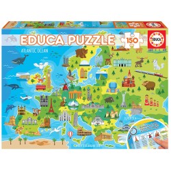 Educa - Puzzle 150 pièces - La carte d'Europe
